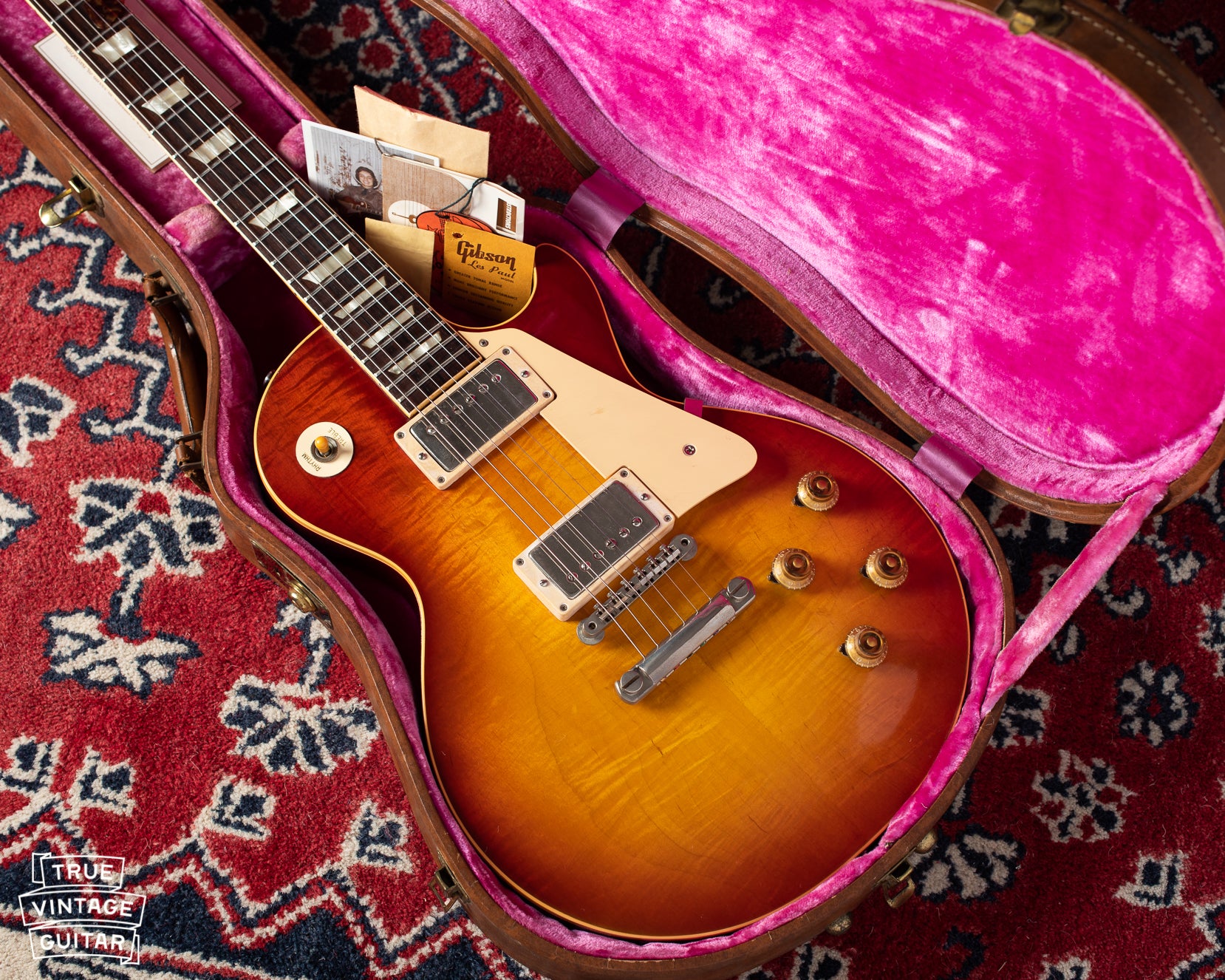 Gibson Les Paul guitar 1960 with red to yellow fade top