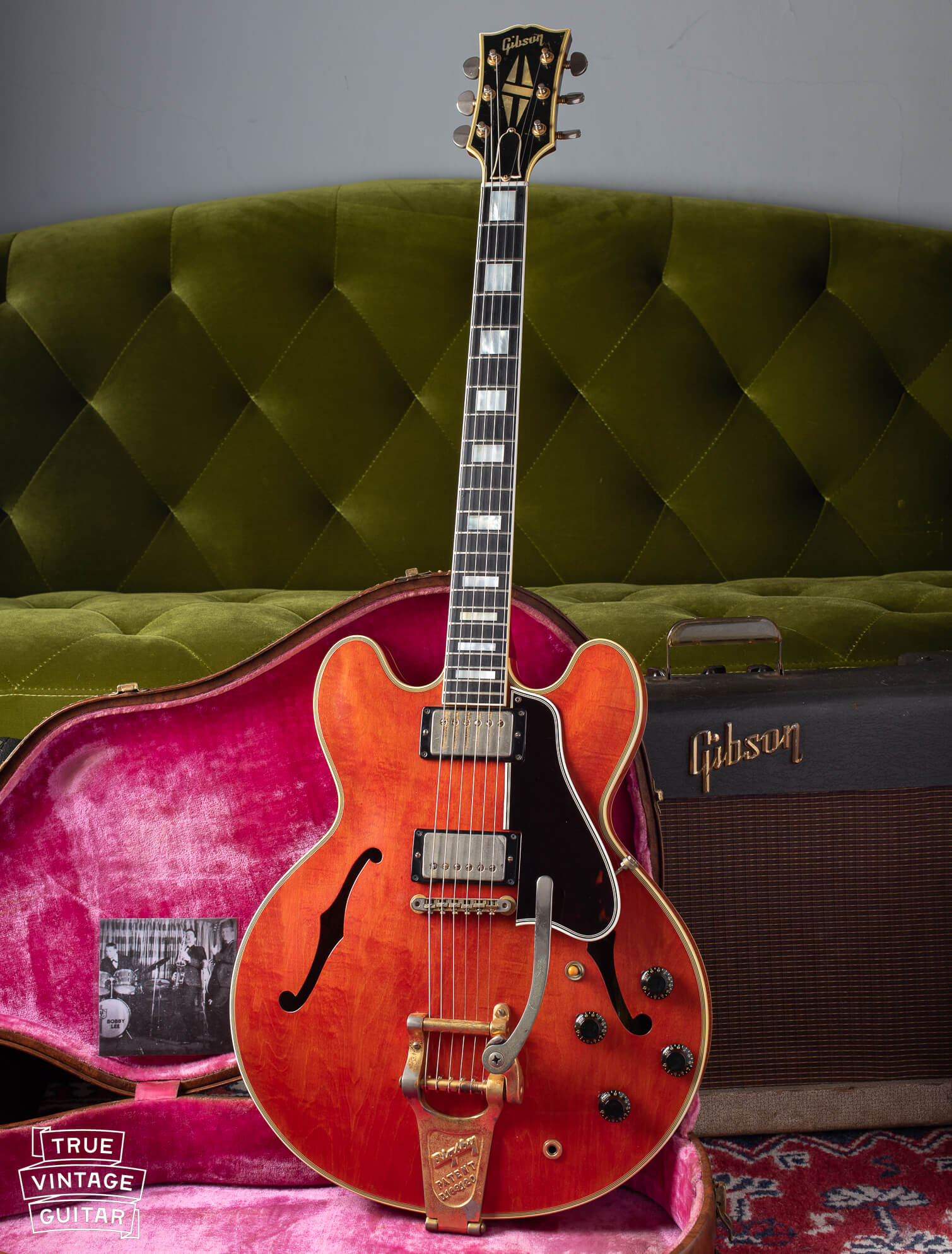 1959 Gibson ES-355 T guitar red