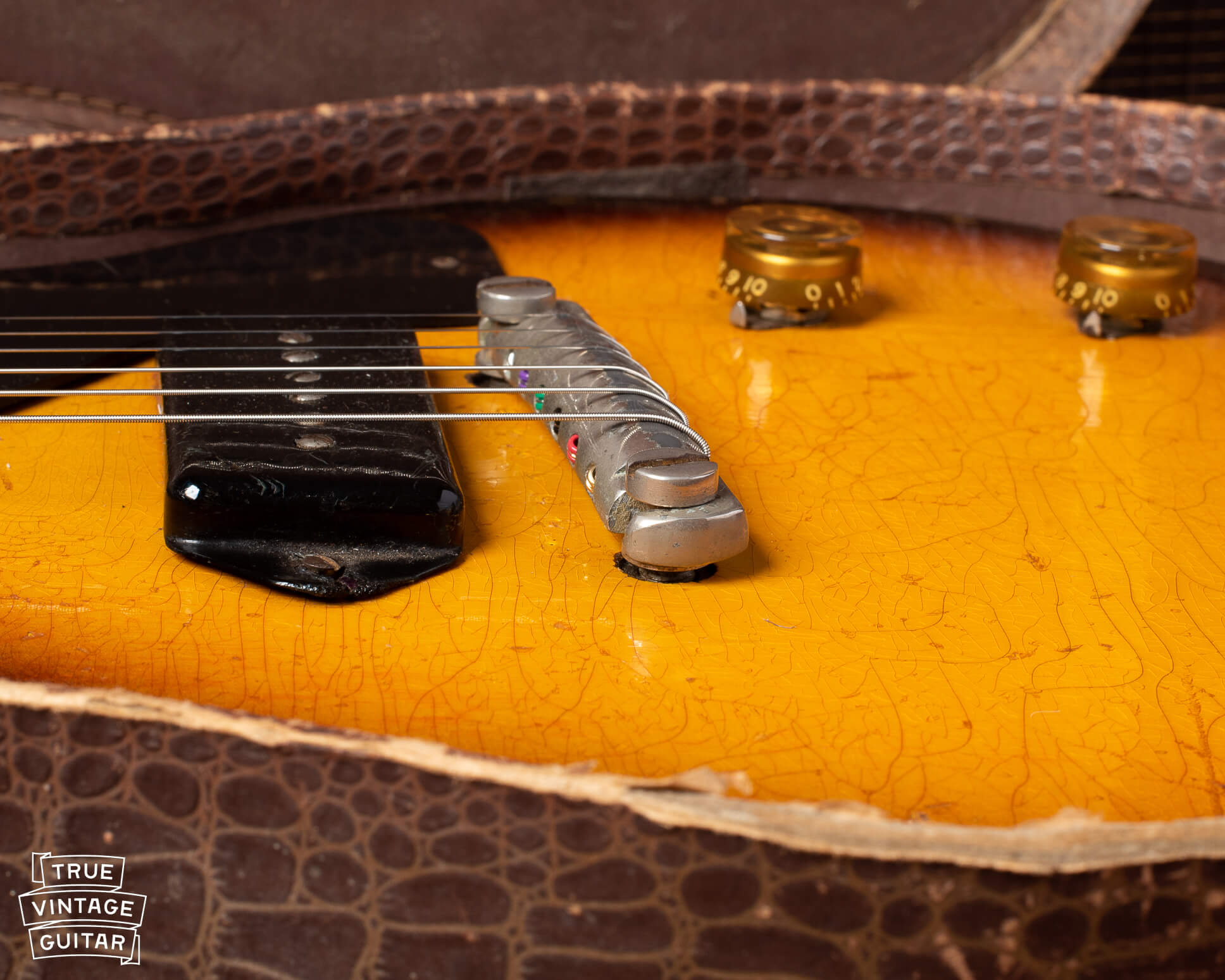 Mid 1950s Gibson Les Paul Jr with wrap tail bridge