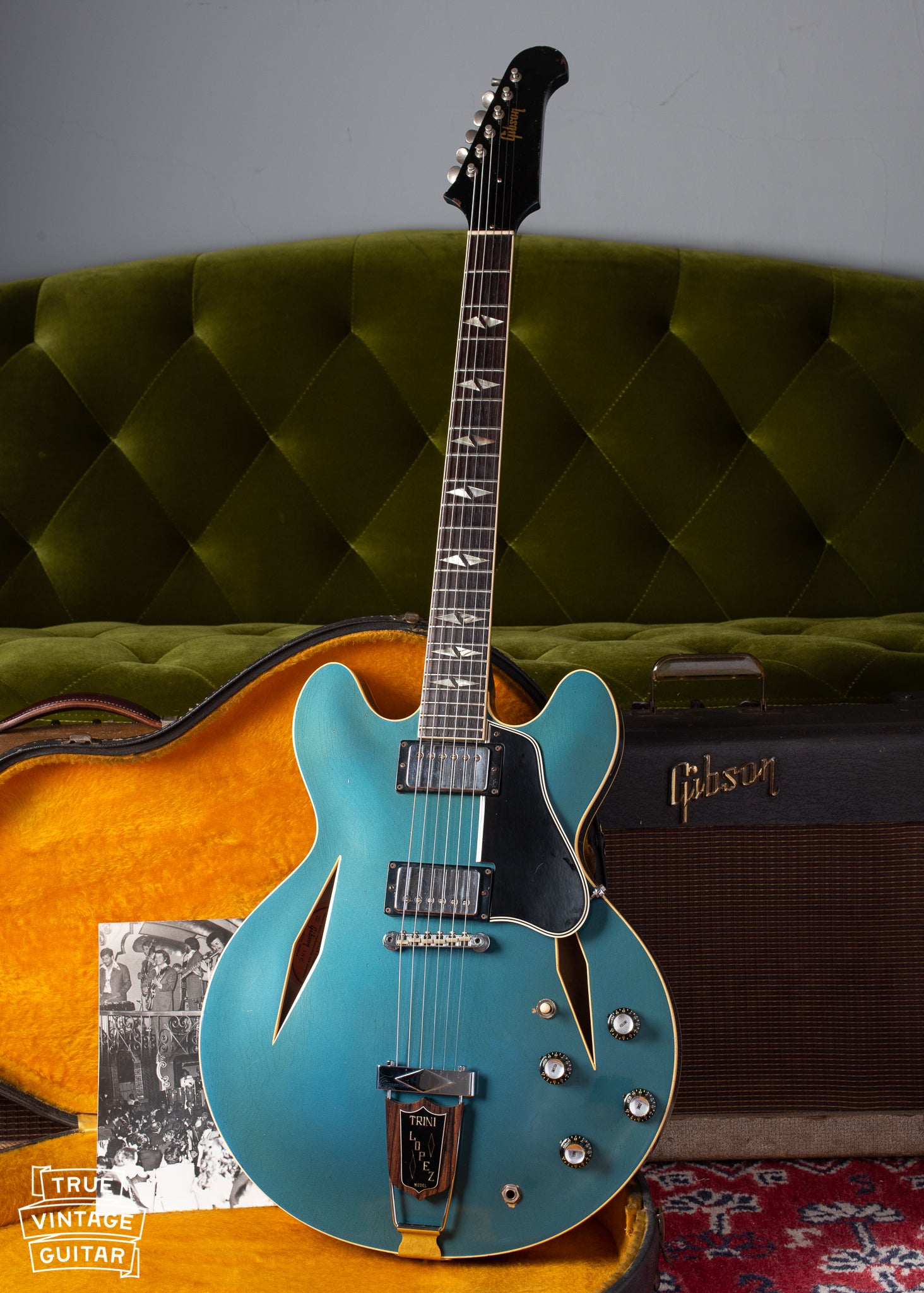 Gibson Trini Lopez 1966 guitar with Pelham Blue metallic finish