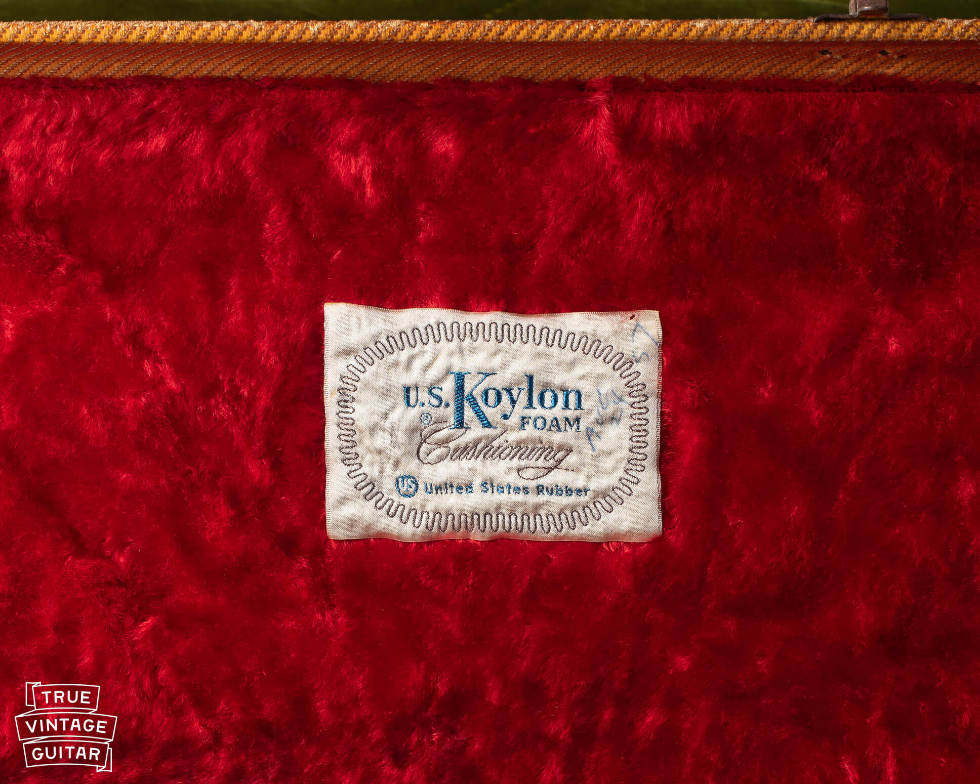 Koylon tag inside 1957 Stratocaster case