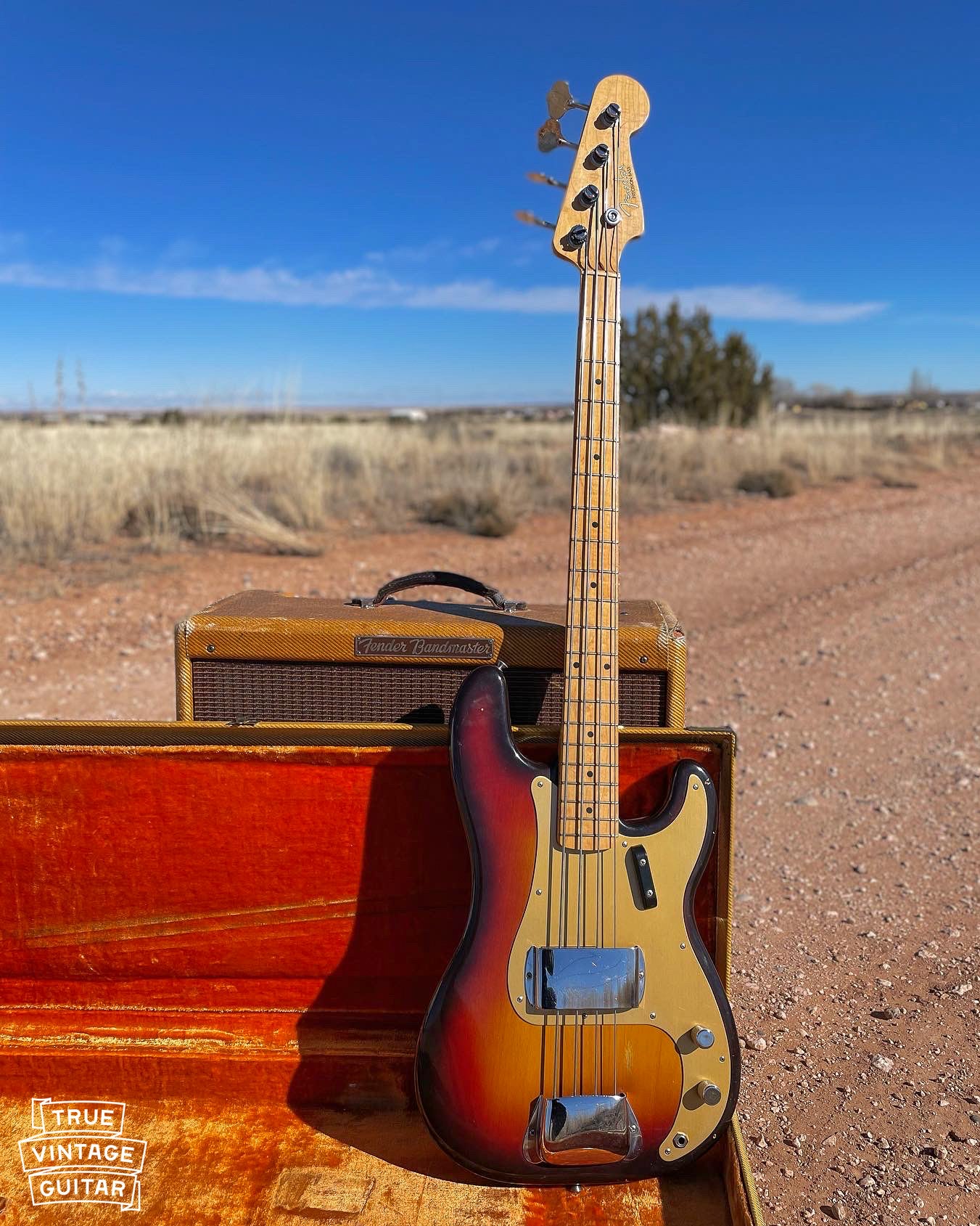 Fender guitar collector buys 1958 Fender Bass guitar and 1956 Fender Bandmaster amp in Arizona