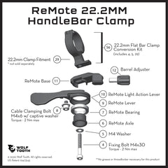 ReMote for 22.2mm flatbar handlebar clamp diagram