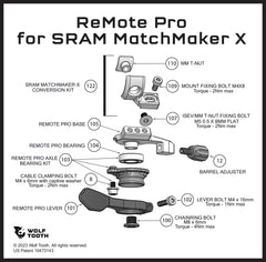 Remote Pro Dropper Lever Replacement Parts Diagram - SRAM MatchMaker X