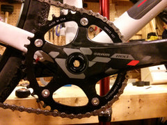 SRAM Red Exogram bicycle cranks and chainring