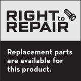 Right to Repair. Replacement parts are available for this product.