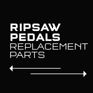 Graphic icon with text saying Wolf Tooth Ripsaw Pedals Replacement Parts