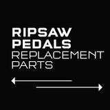 Graphic icon with text saying Wolf Tooth Ripsaw Pedals Replacement Parts