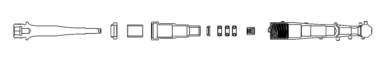 Cross section image showing how the components of the Wolf Tooth Ripsaw pedal go together.