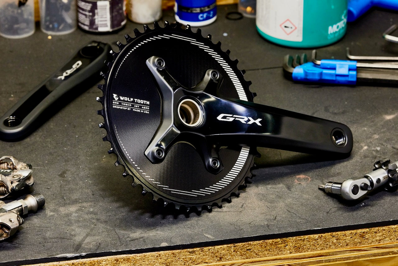 Wolf Tooth Aero Chainrings For Shimano GRX 12-Speed Cranksets