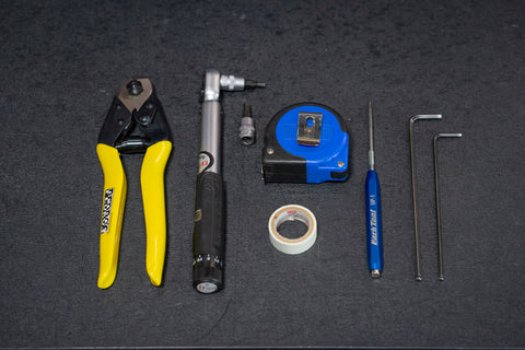 image of the tools needed to install the dropper post