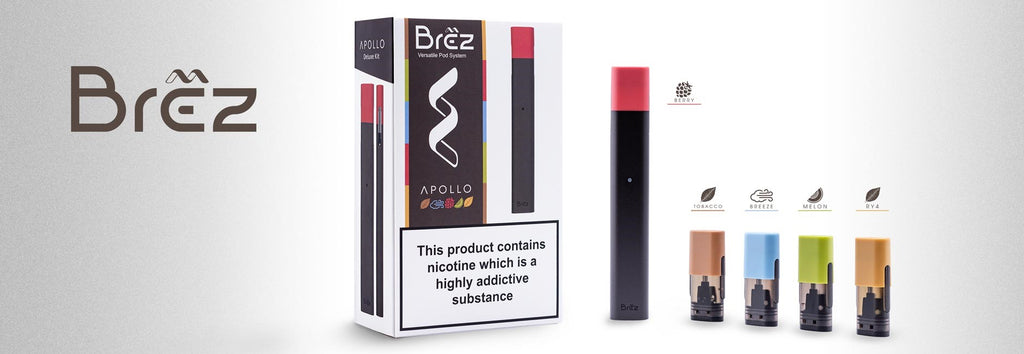 Try Apollo BREZ - not your average e-cigarette, try BREZ now!