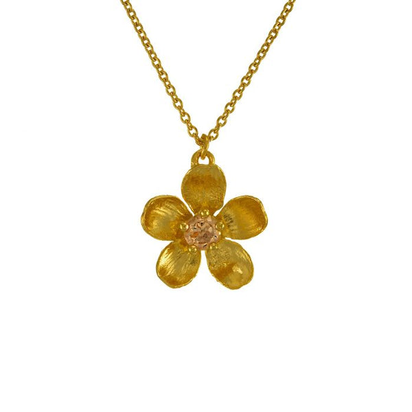 Citrine Buttercup Necklace - Gold - Alex Monroe