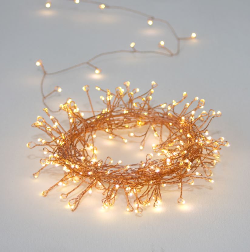 copper wire cluster fairy lights