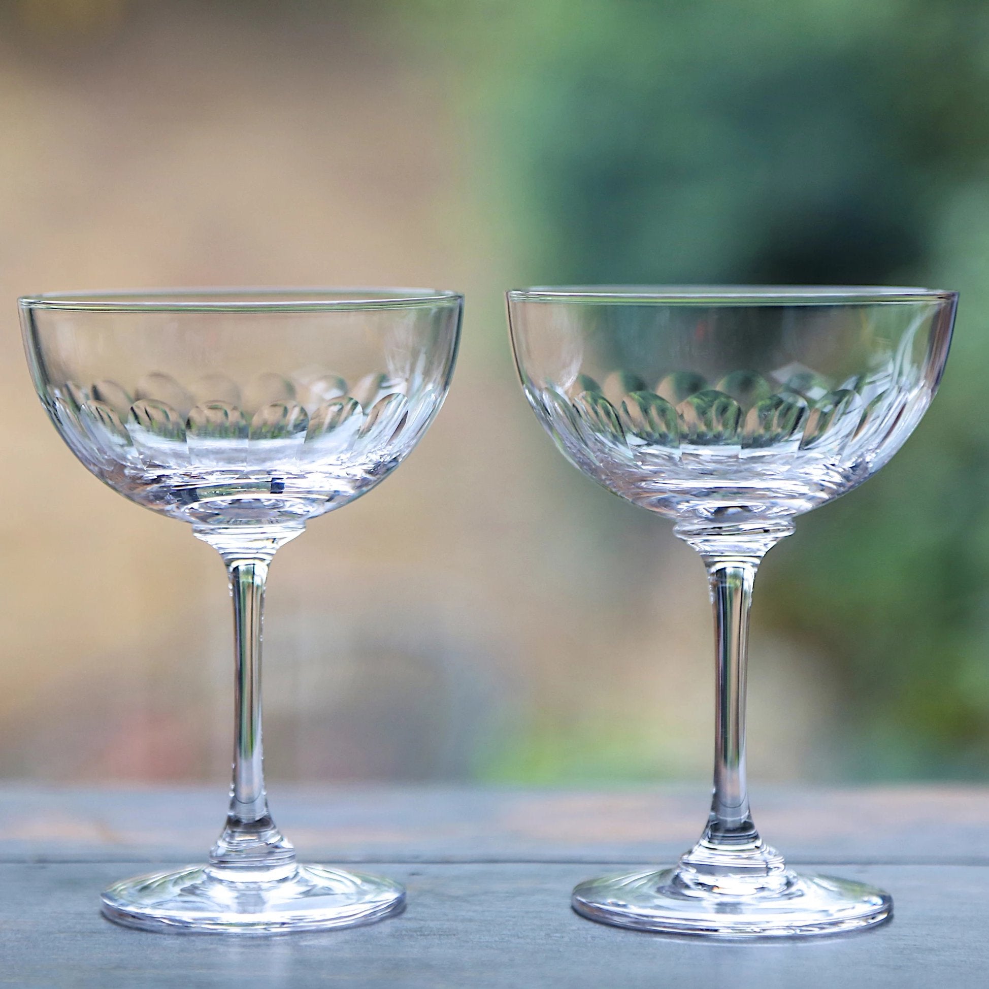 small champagne saucers