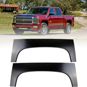 ELITEWILL Truck Bed Upper Rear Wheel Arch Skin Repair Quarter Panels Fit for 2007-2013 Chevy Silverado 1500 2500HD Pickup 2 Pcs Black - elitewill.com