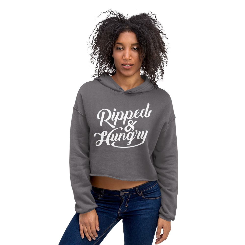 ripped cropped hoodie