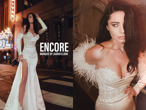 Lauren Elaine Encore Corset Satin Trumpet Bridal Gown