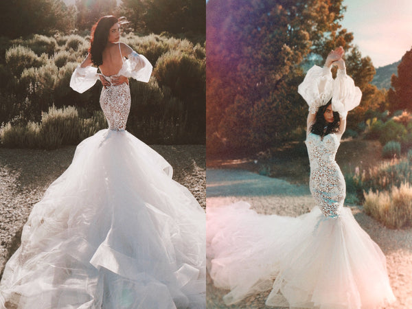 Lauren Elaine Arcadia Guipure Lace Wedding Dress