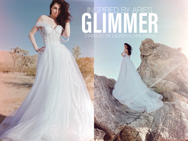 Glimmer Wedding Dress inspired by Aries from Stardust by Lauren Elaine Bridal
