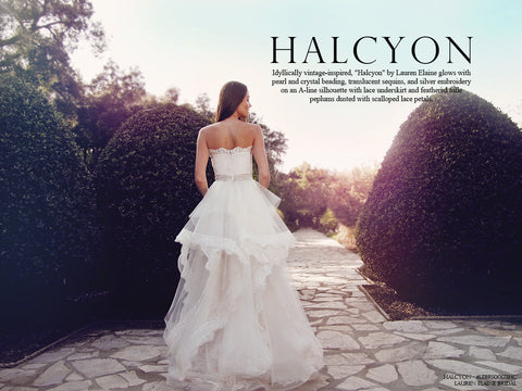 Halcyon by Lauren Elaine Bridal wedding gown lookbook cover
