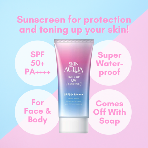 Skin Aqua Tone Up UV Essence SPF50+/PA++++ Product Features and Benefits
