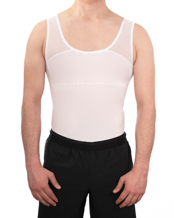 Men Slimming Body Shaper Belly Chest Moob Compression Vest Shirt Zipper  Tank Top