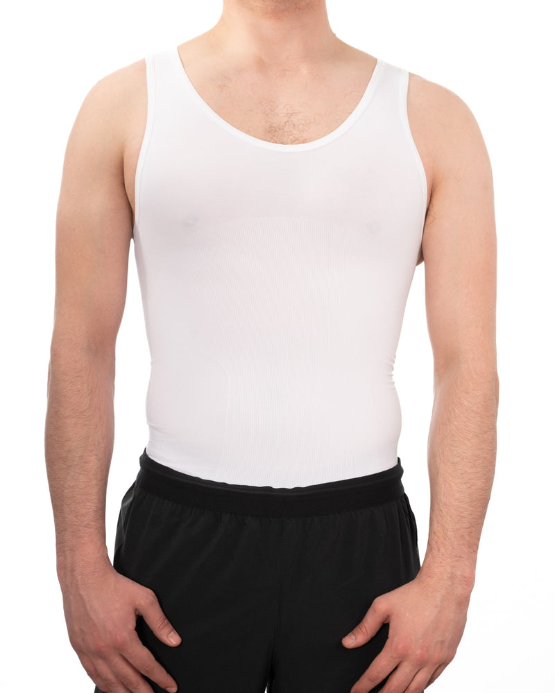 Gynecomastia Compress Tank Top Men Slimming Body Shaper Vest Sweat D