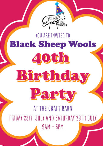 Black Sheep Wools 40th birthday party