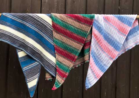 Betwixtmas 2022 - all three shawls