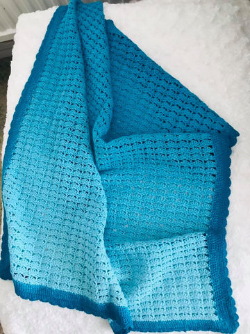 Seashore Blanket in Scheepjes Whirl - Turquoise Turntable
