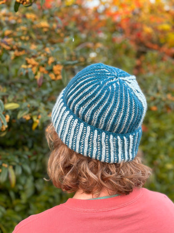 Lucy in Lily Kate Axis Worsted Starkie beanie