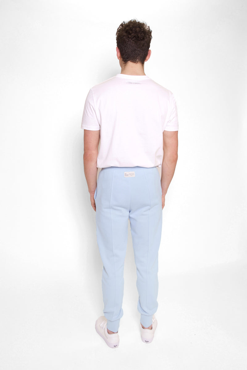 pastel blue sweatpants