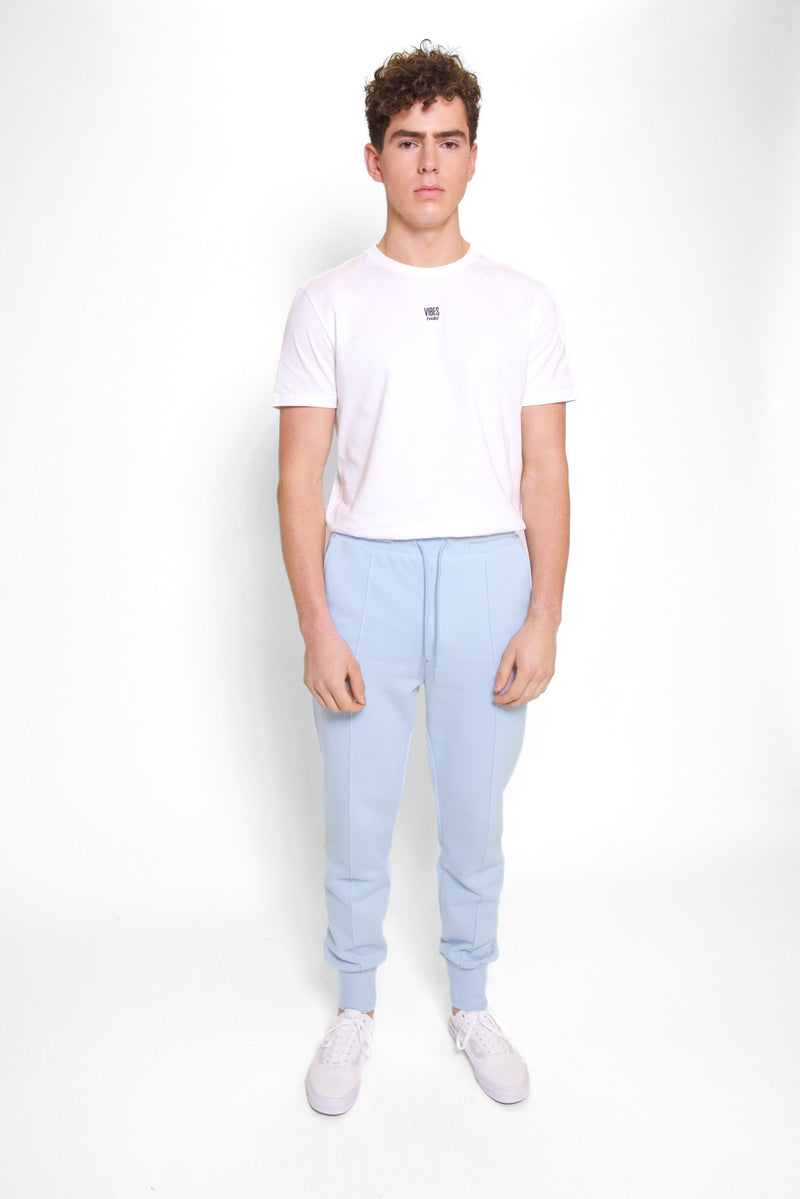 pastel blue sweatpants