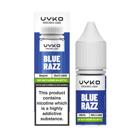 Blue Razz by VYKO Nic Salt Bottle and Box