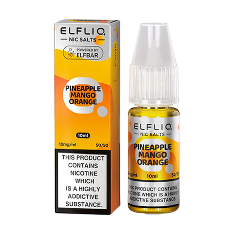 Elfliq Pineapple Mango Orange bottle and box