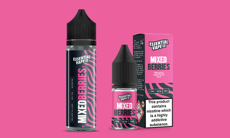 Essential Vape Co - Mixed Berries 50 ml Short Fill and Nicotine Salts E-Liquid