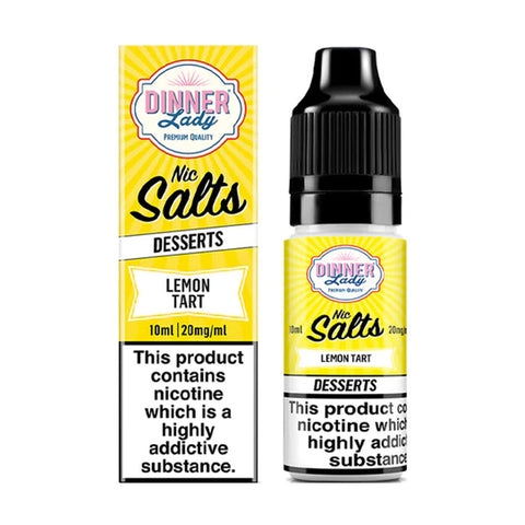 Lemon Tart Nic Salt by Dinner Lady  Bottle and Box