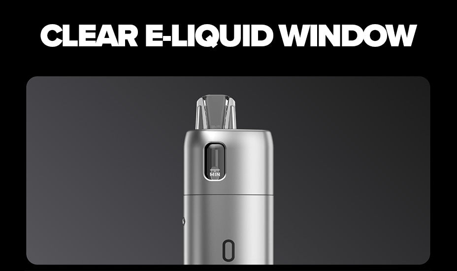 Banner showing the e-liquid window on the OXVA Oneo