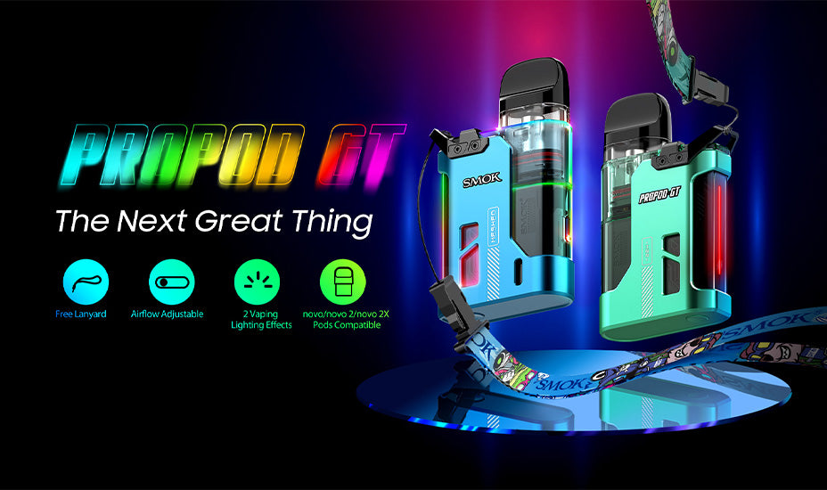 Banner showing the Smok Propod GT Pod Kit and it's features