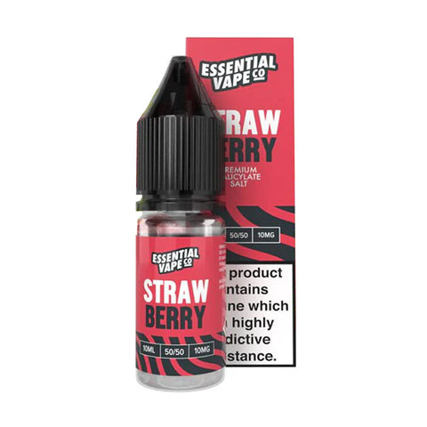 Strawberry Nic Salt by Essential Vape Co Bottle and Box