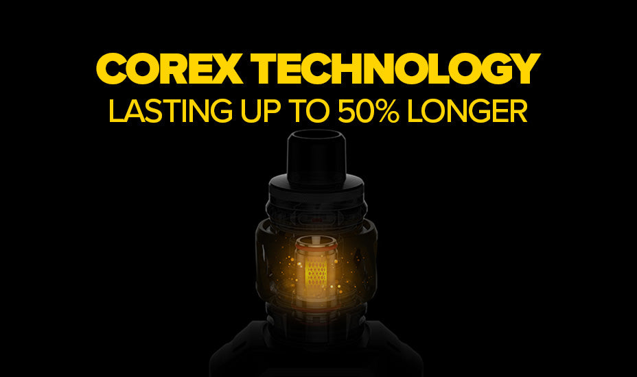 Banner showing Corex technology within the Vaporesso Armour S Kit