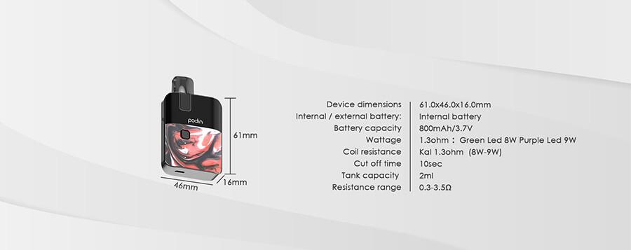 Innokin Podin Size and Dimensions