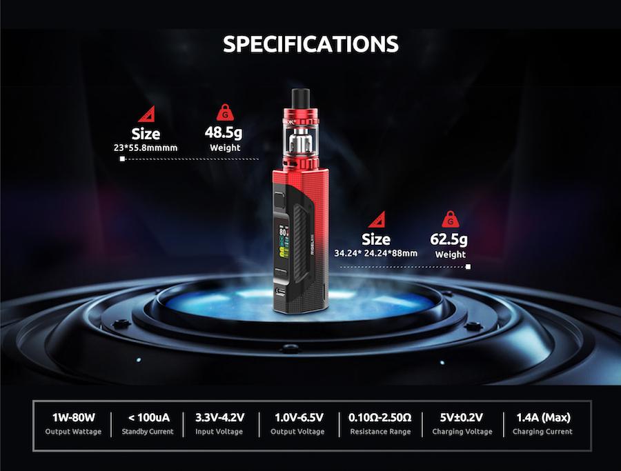 Smok Rigel Mini Vape Kit | Specifications