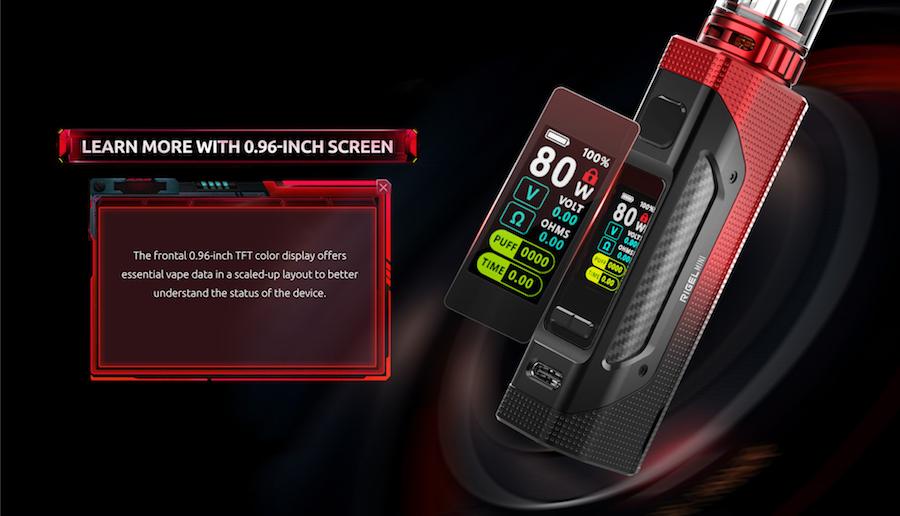 Smok Rigel Mini Vape Kit | Screen Features