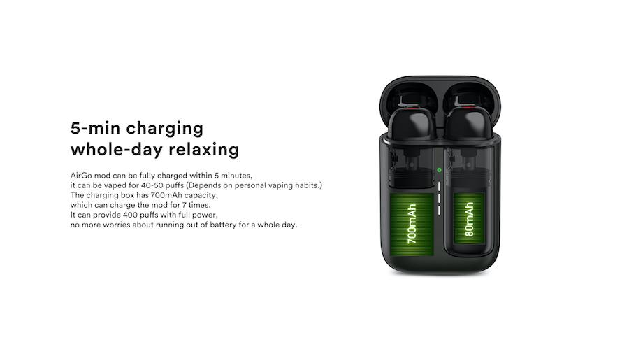 Vaptio Airgo Pod Kit | Battery Case Features