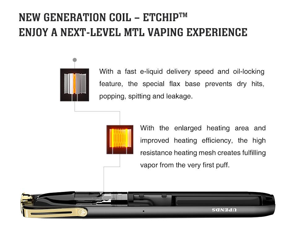 Uppen Pen with flax-based EtchipTM coil technology