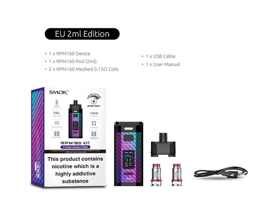 Smok RPM160 Pod System Vape Kit | Packaging & Contents