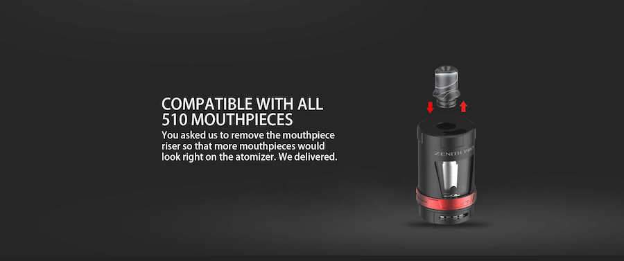 Innokin Zenith Pro Vape Tank | Mouthpiece Compatibility