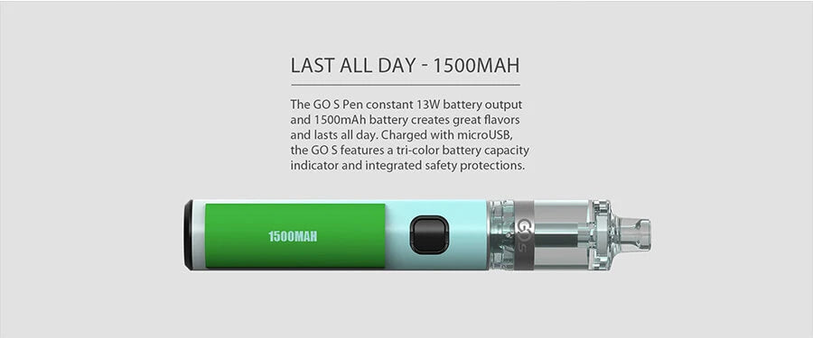Innokin Go S Vape Kit - 1500mAh Battery Capacity